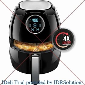 CHEFMAN Large Air Fryer 6.5 Qt XL, Healthy Cooking, User Friendly, Nonstick, Digital Touch Screen with 4 Cooking Functions