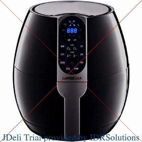 GoWISE USA 3.7-Quart Programmable Air Fryer with 8 Cook Presets, GW22638 - Black