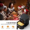 Air Fryer Oven 5 Qt Large Oil Free Touch Screen 1500W Mini Oven Combo with 7 Accessories, One-Touch Digital Controls, No