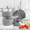 22 Piece Nonstick Kitchen Cookware Sets with Stone-Derived Coating, Nonstick Pots and Pans, Stone Cookware Set with Utensil Set