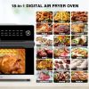 32QT Air Fryer Oven Toaster Oven Combo with Rotisserie 18-in-1 Convection Oven Countertop Digital Airfryer, 1800W