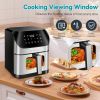 Air Fryer 6.2 QT Oilless 1500W Large Capacity Oven Air Fryers Healthy Cooker with 10 Preset, Visual Cooking Window