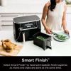 Ninja DZ550 Foodi 10 Quart 6-in-1 DualZone Smart XL Air Fryer with 2 Independent Baskets, Thermometer for Perfect Doneness