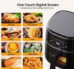 Air Fryer Oven 5 Qt Large Oil Free Touch Screen 1500W Mini Oven Combo with 7 Accessories, One-Touch Digital Controls, No