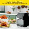 Multifunctional Digital Air Fryer+ Rotisserie, Dehydrator, Convection Oven, 17 Touch Screen Presets Fry, Roast, Dehydrate, Bake