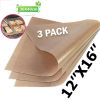 3pcs 12X16" Reusable Heat Resistant Baking Sheets Oil-proof Paper Cloth Oven Pad Baking Mat Kitchen Heat Transfer Tool For HTV