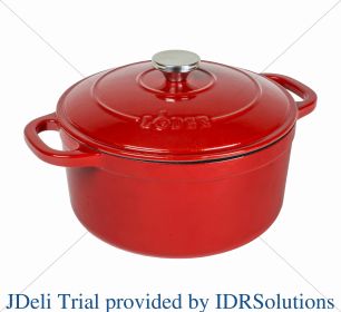 Cooking Pot Indigo Saucepan Cast Iron 5.5 Quart Enameled Dutch Oven Caste Iron Cookware Tableware Kitchen Dining Bar Home Garden (Color: Red)