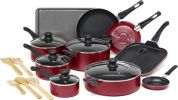 Easy Clean Nonstick Cookware Set, Dishwasher Safe Kitchen Pots and Pans Set, 20-Piece, Suitable for Gift Giving, Free Shipping