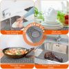 Silicone Grid Sink Mat with Central Drain Hole Non-Slip Kitchen Stainless Steel Sink Protector