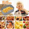 Air Fryer Silicone Pot With Handle Reusable Liner Heat Resistant Basket Rectangle Baking Accessories For Fryer Oven Microwave