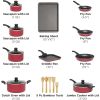 Easy Clean Nonstick Cookware Set, Dishwasher Safe Kitchen Pots and Pans Set, 20-Piece, Suitable for Gift Giving, Free Shipping