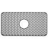 Silicone Grid Sink Mat with Central Drain Hole Non-Slip Kitchen Stainless Steel Sink Protector