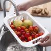 1pc Retractable Fruits And Vegetables Drain Basket; Extendable Over The Sink; Adjustable Strainer; Sink Washing Basket For Kitchen