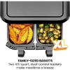 Chefman TurboFry Touch Dual Air Fryer, Maximize The Healthiest Meals With Double Basket Capacity, One-Touch Digital Controls